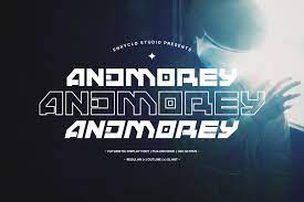 ANDMOREY Outline Font preview